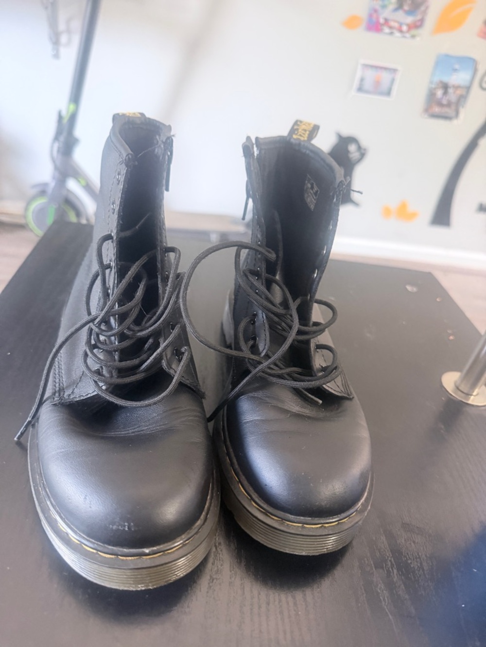 Dr. Martens Black Lace-Up Platform Boots